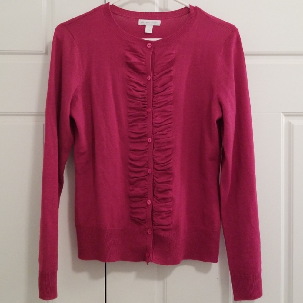 New York & Co Magenta Cardigan sz M